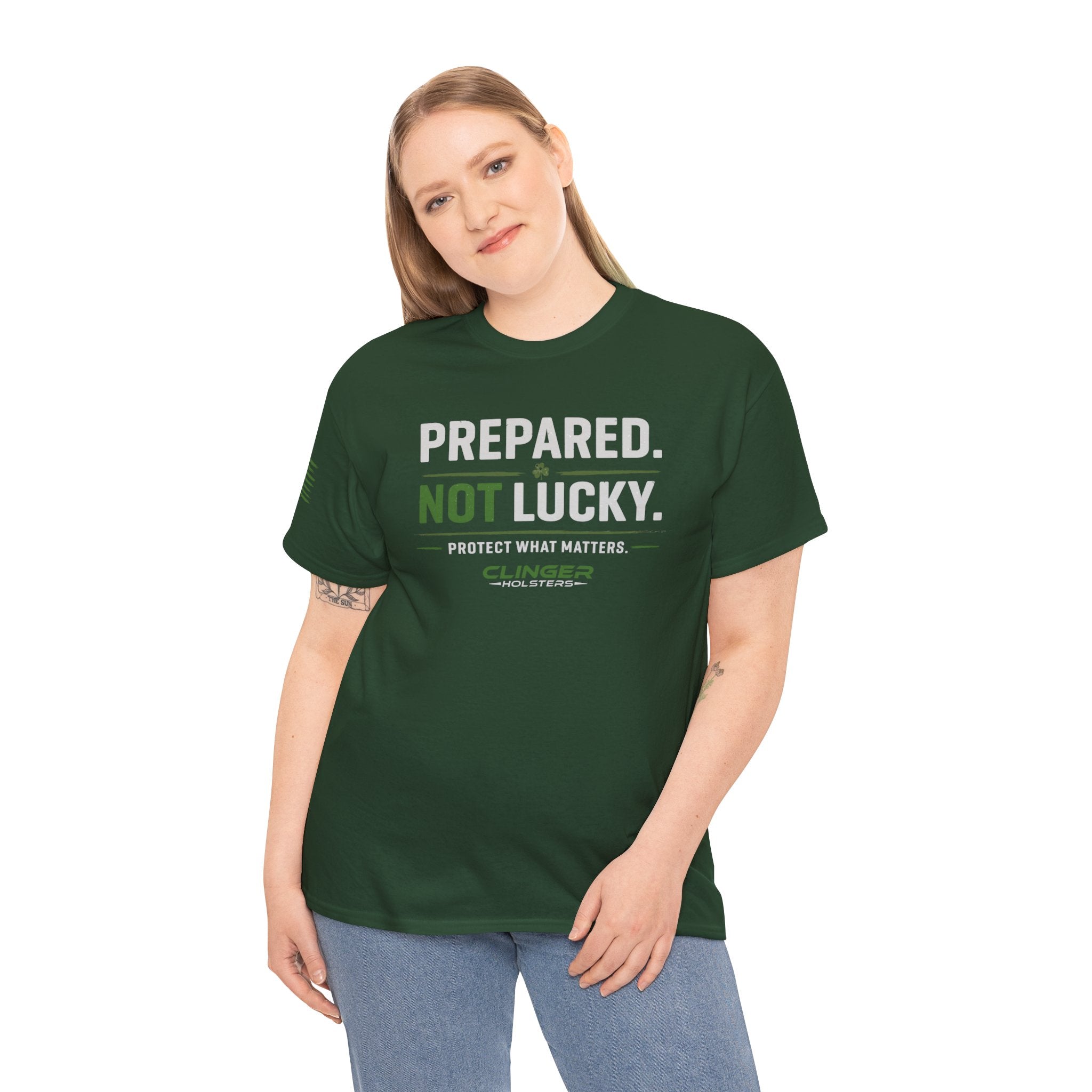 Prepared. Not Lucky. T‑Shirt — Tactical Preparedness Tee