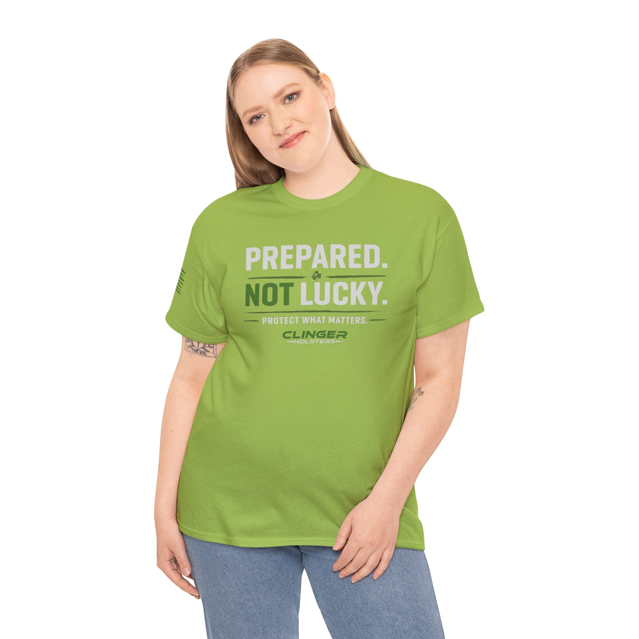 Prepared. Not Lucky. T‑Shirt — Tactical Preparedness Tee