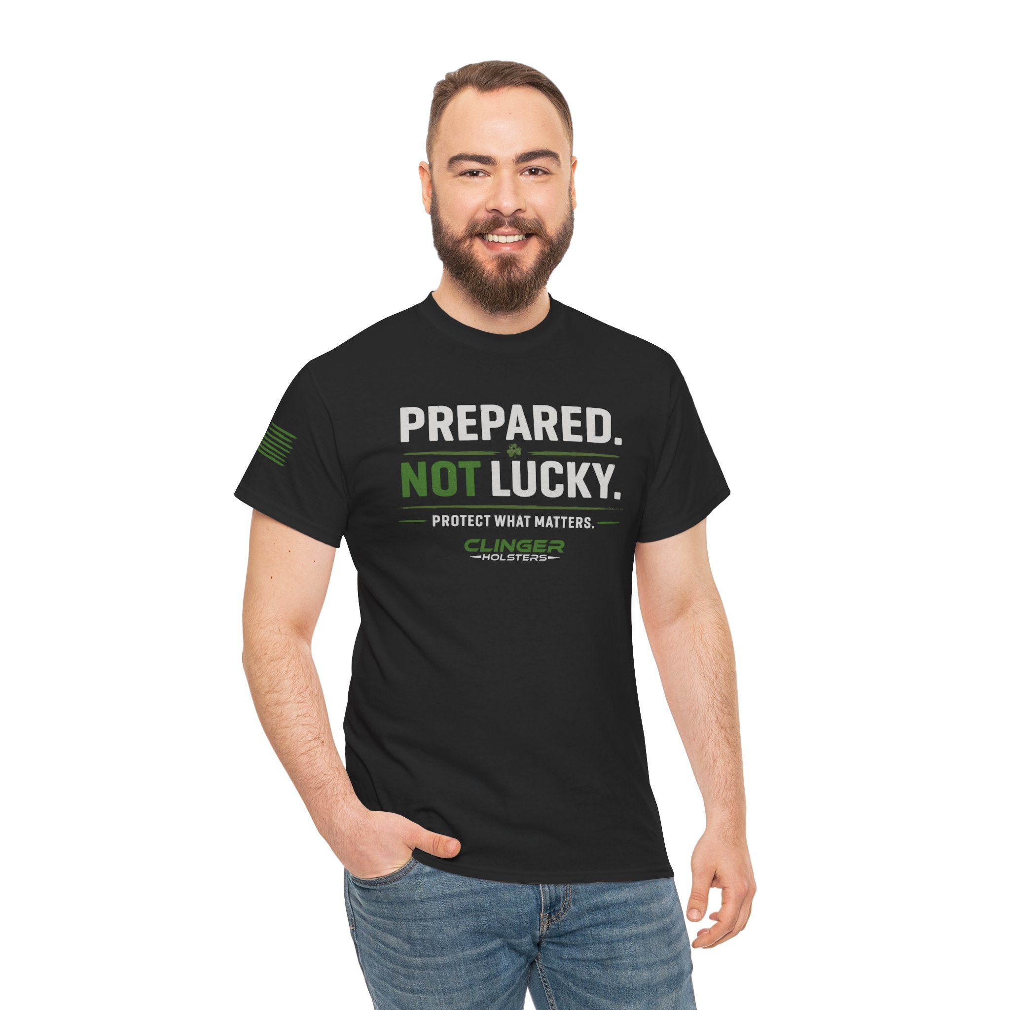 Prepared. Not Lucky. T‑Shirt — Tactical Preparedness Tee