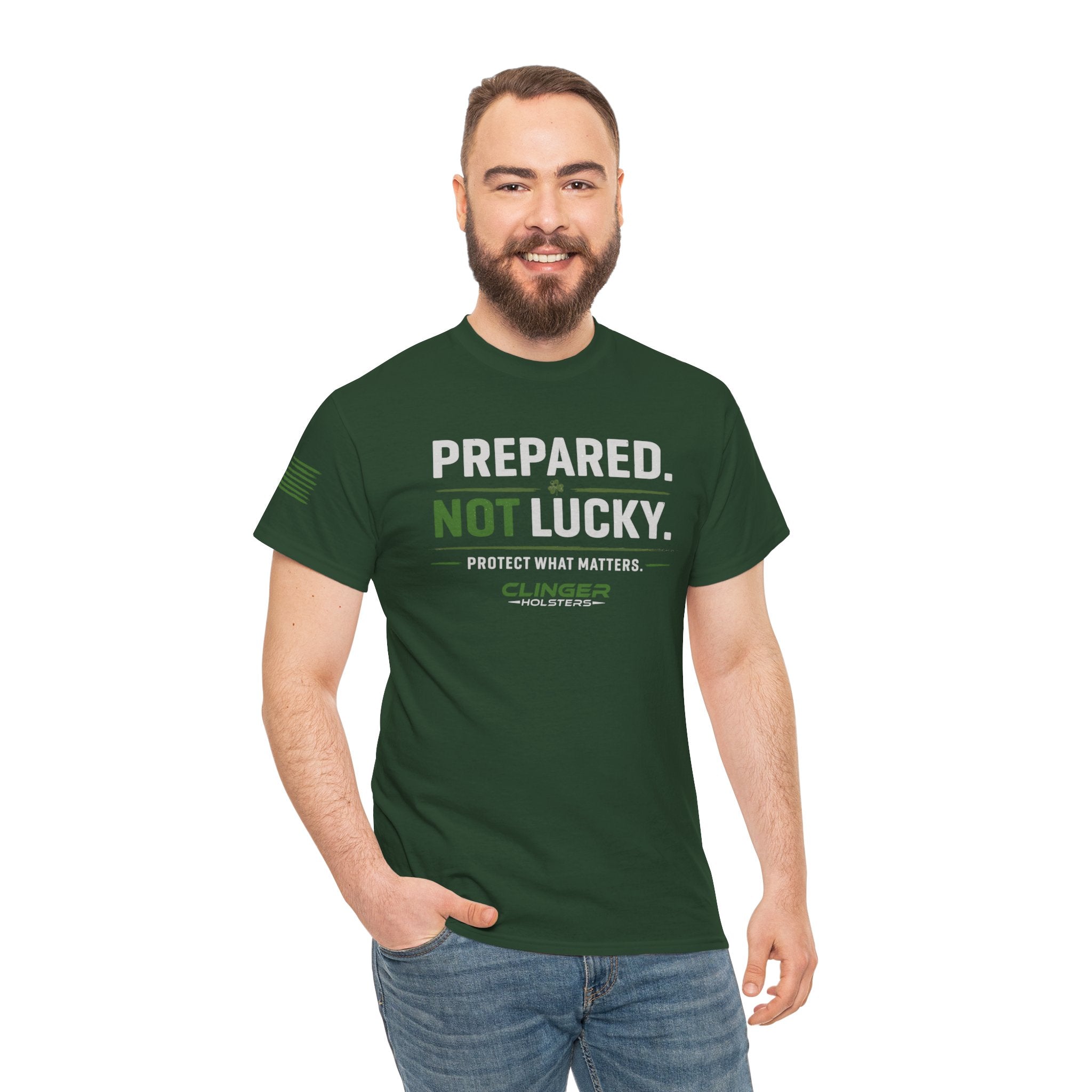 Prepared. Not Lucky. T‑Shirt — Tactical Preparedness Tee