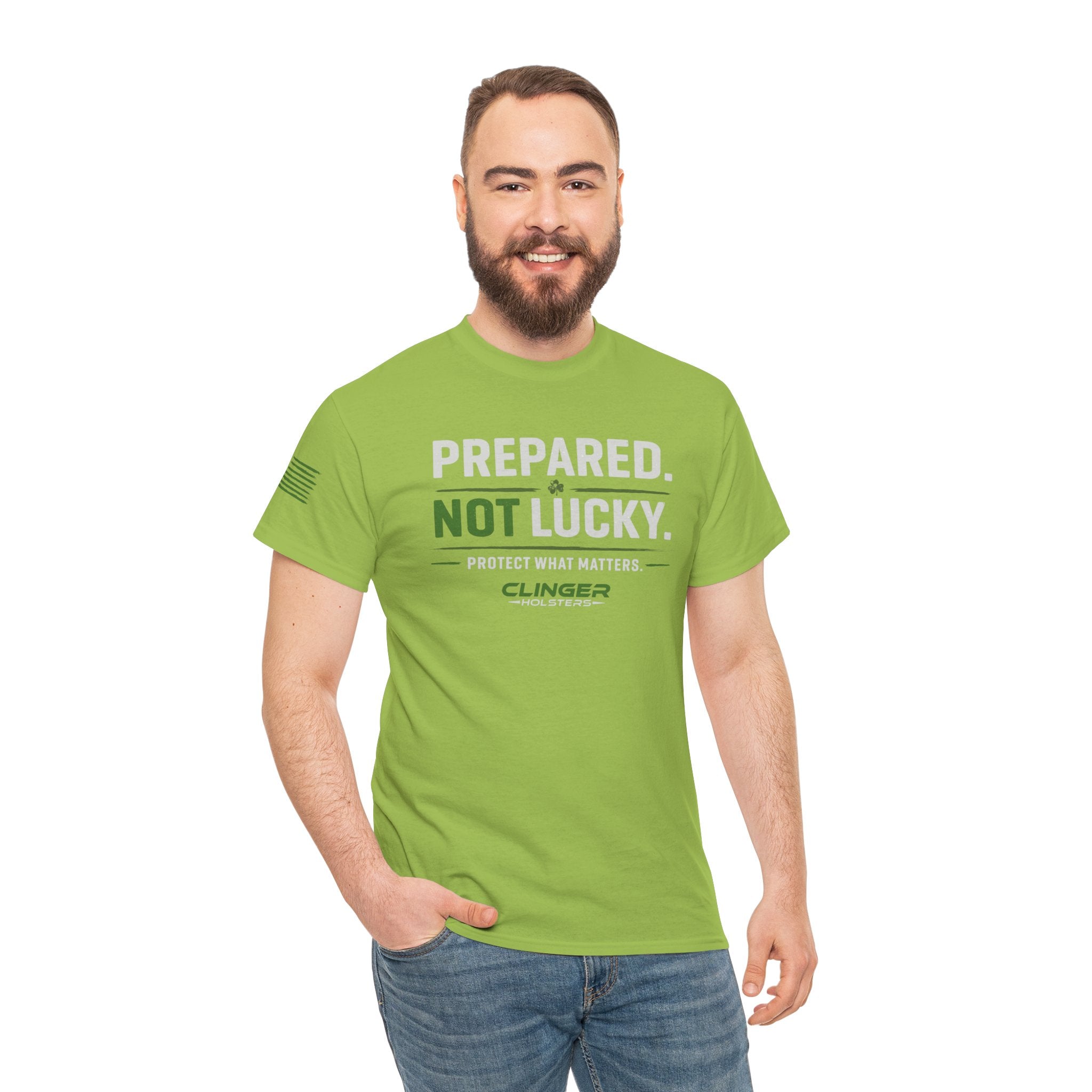 Prepared. Not Lucky. T‑Shirt — Tactical Preparedness Tee