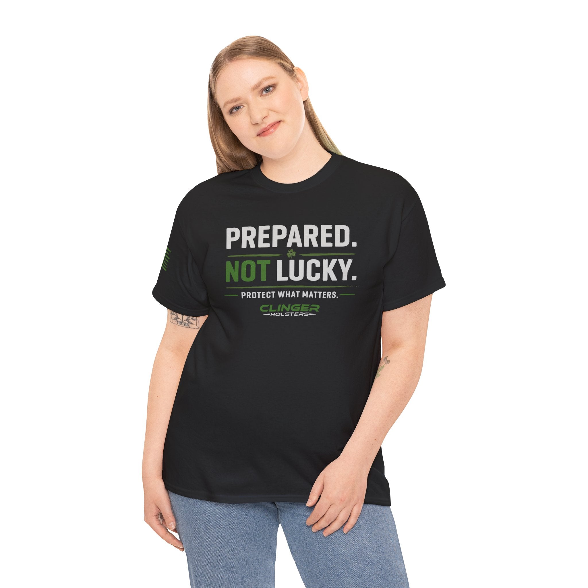 Prepared. Not Lucky. T‑Shirt — Tactical Preparedness Tee