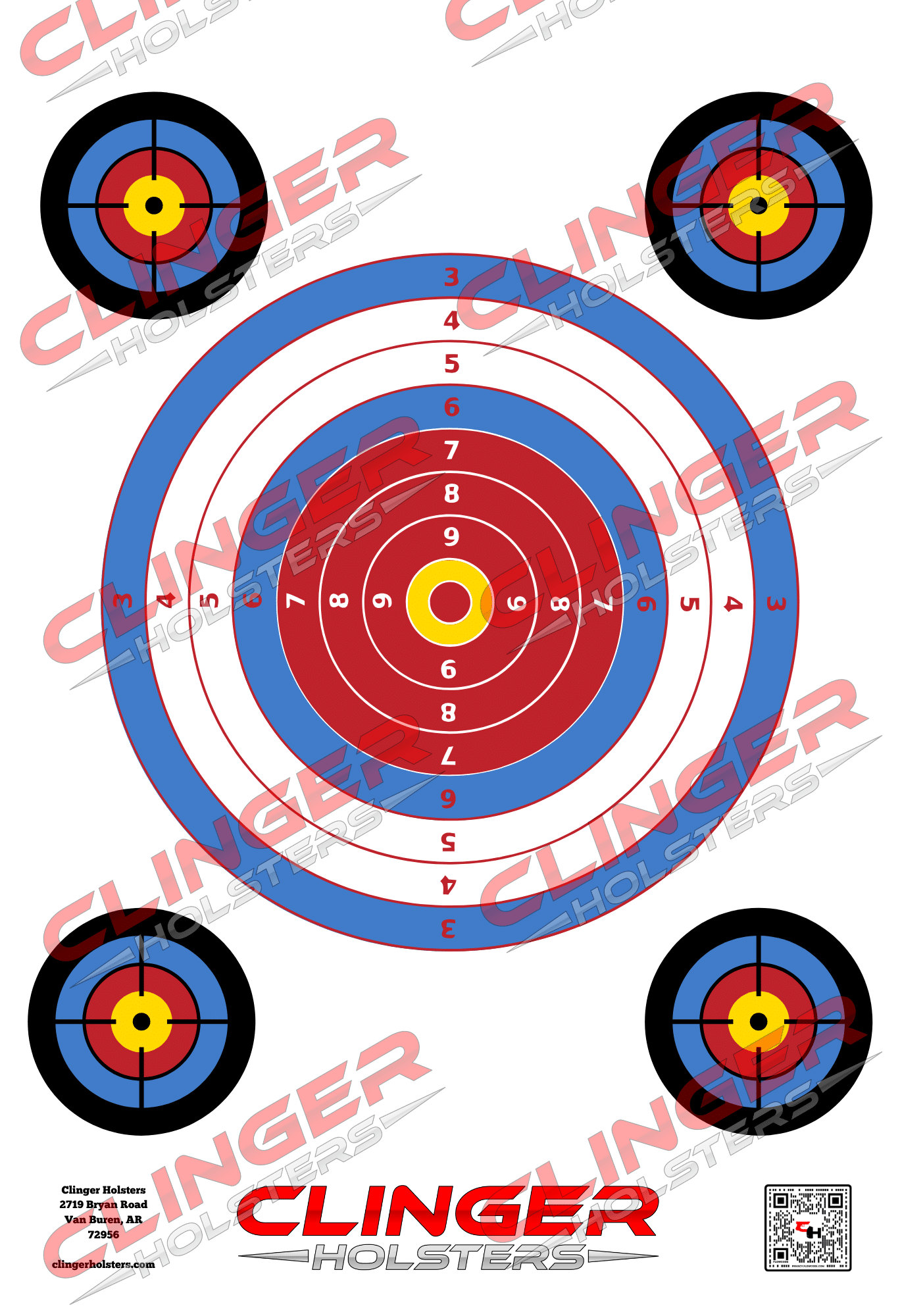 Target Bulsize Range Targets – Precision Shooting Targets – Clinger Holsters
