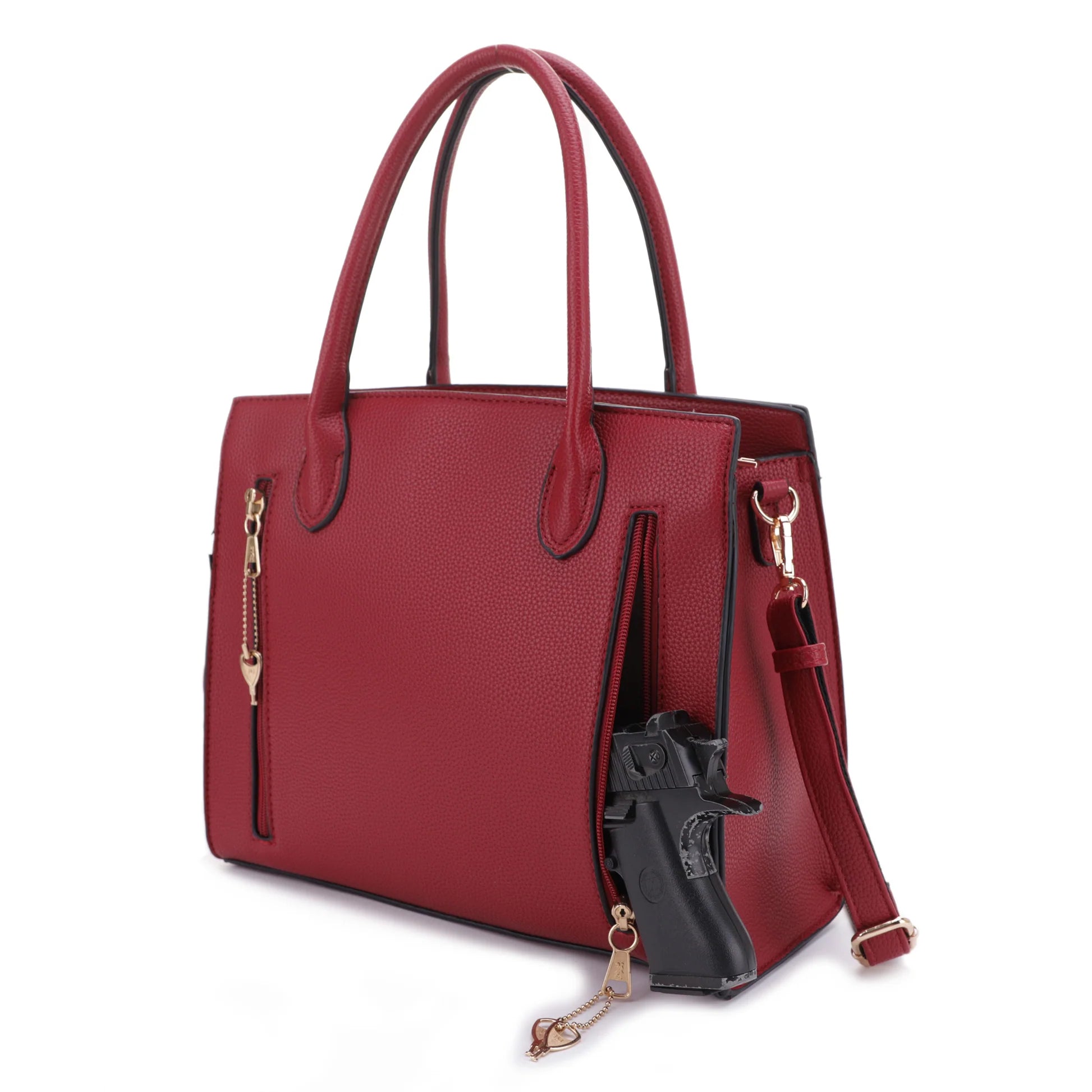Evelyn Concealed Carry Satchel - Lock and Key