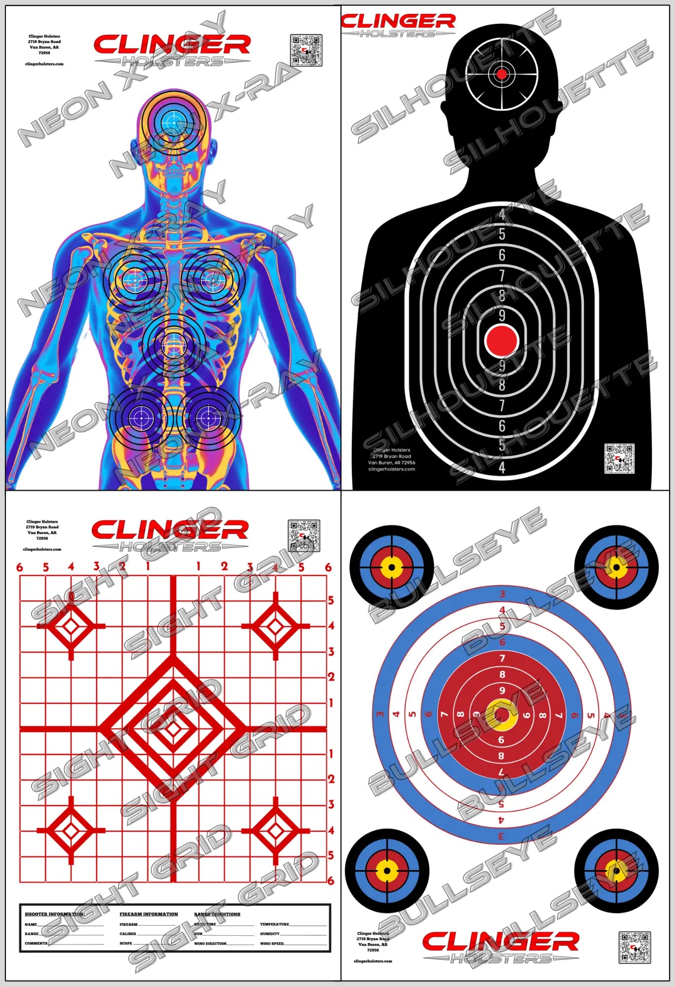Range Targets – Precision Shooting Targets by Clinger Holsters