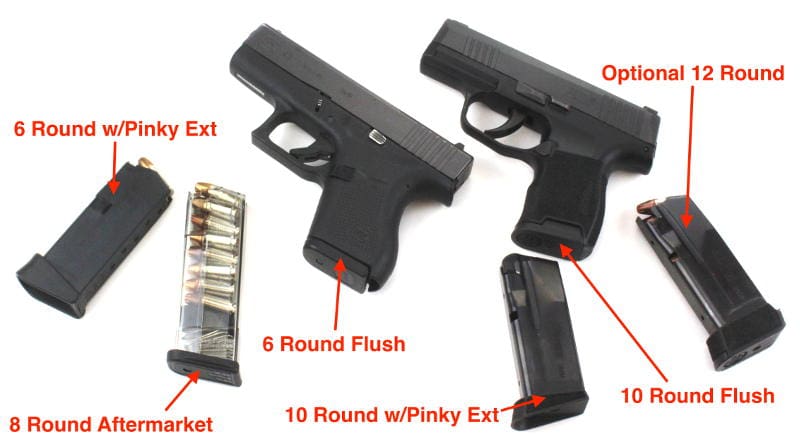 Glock 43 vs Sig P365 Mag Options Comparison